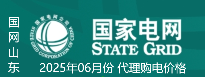 国网山东2025年06月份代理购电价格
